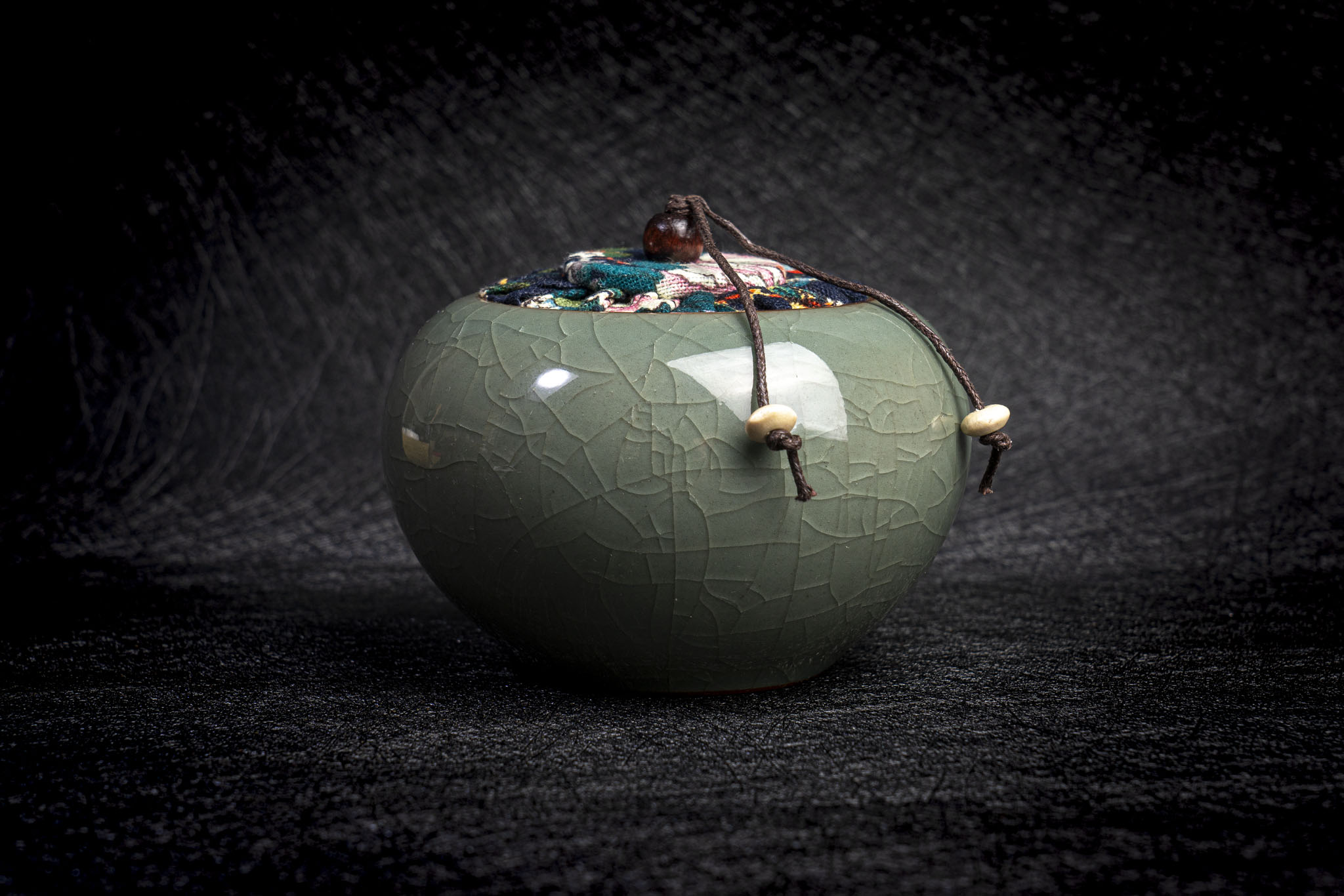 Image Pot en céramique pour conservation de thé | Vert